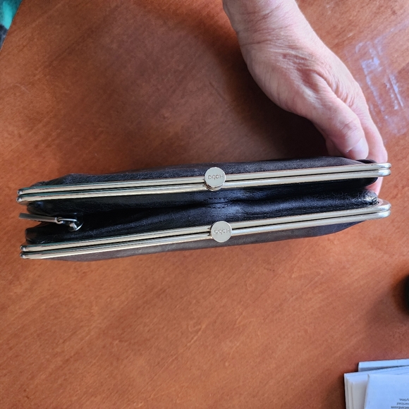 HOBO Black Leather Wallet Clutch - Picture 12 of 12